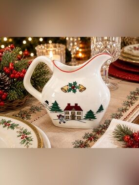 VINTAGE 1987 JAMESTOWN CHINA “THE JOY OF CHRISTMAS” CREAMER